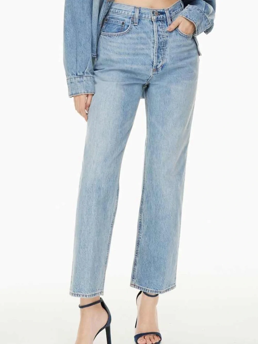 Denim Forum Aritzia The Joni High Rise Loose Jeans Organic Cotton Sz 29